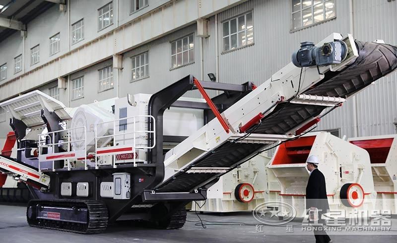 履帶車載移動碎石機(jī)，遙控作業(yè)，靈活機(jī)動，轉(zhuǎn)場自由