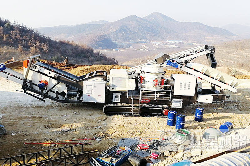 履帶式石頭破碎機(jī)船型機(jī)身，耐磨抗壓